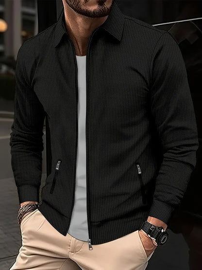 Men's Jacket – Slim Fit – Lightweight Breathable Fabric – Zipper Closure – Everyday Use