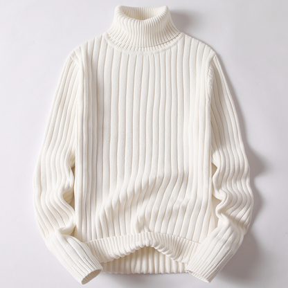 Women's Turtleneck Sweater - Ribbed Knit - Comfortable and Elegant Fit