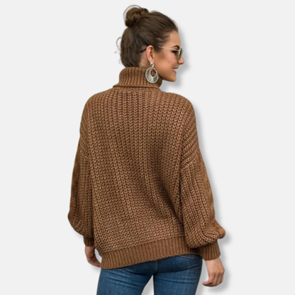 Isabella Oversized Turtleneck Sweater | Cable Knit Sweater