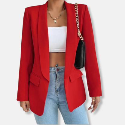 Thea Tailored Fit Blazer | Notch Lapel With Flap Pockets Blazer