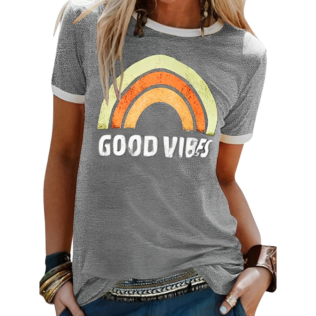 Women's T-Shirt – Relaxed Fit – Soft Knit – Short-Sleeved with Graphic Print