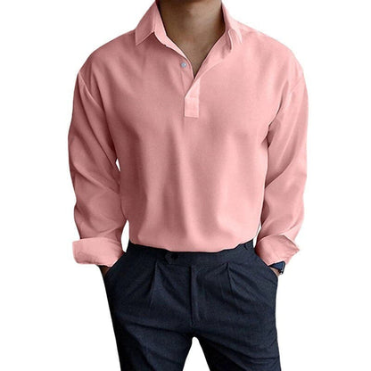 Herreskjorte - Klassisk Design - Skjult Knepping - Regular Fit - Lange Ermer