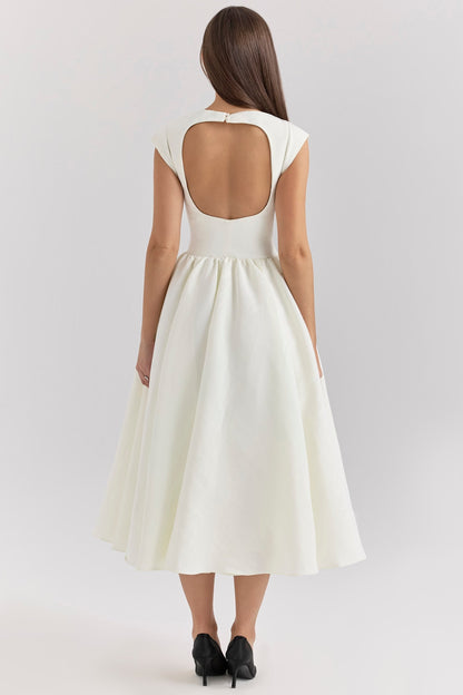 Dress for Women – Satin-like Fabric – Sleeveless – A-line Fit – Midi Length