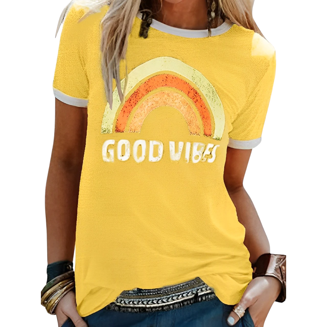 Women's T-Shirt – Relaxed Fit – Soft Knit – Short-Sleeved with Graphic Print
