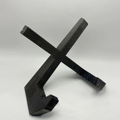 Minimalist Wooden Recipe Book Stand With Foldable X-Shape