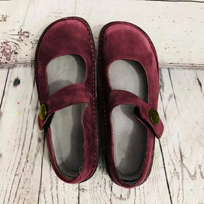 Women's Mary Jane Shoes – Round Toe – Adjustable Strap – Supportive Sole – Padded Interior