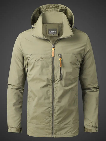 Men's Jacket for Outdoor Use – Structured Fit – Waterproof – Adjustable Hood – Breathable