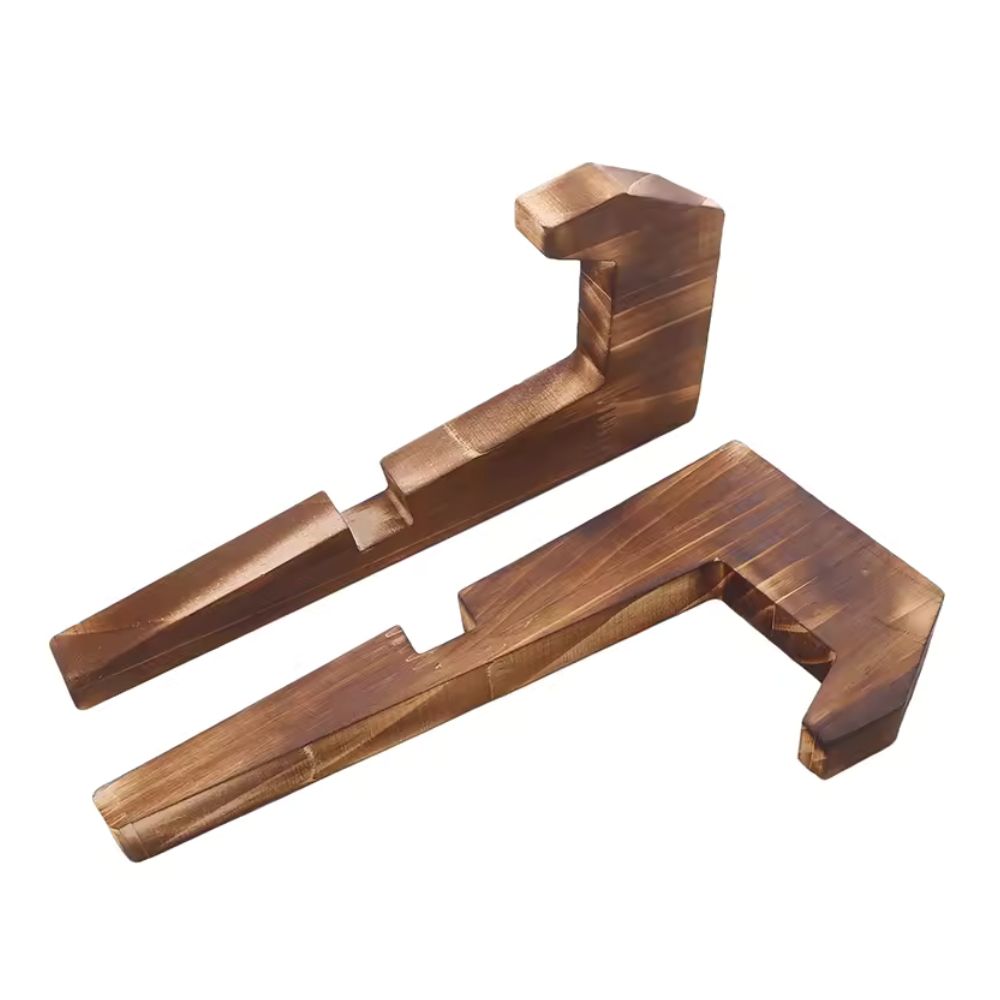 Minimalist Wooden Recipe Book Stand With Foldable X-Shape