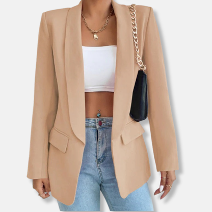 Thea Tailored Fit Blazer | Notch Lapel With Flap Pockets Blazer