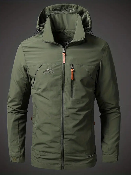 Men's Jacket for Outdoor Use – Structured Fit – Waterproof – Adjustable Hood – Breathable