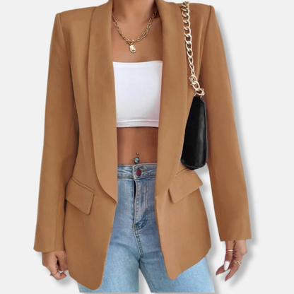 Thea Tailored Fit Blazer | Notch Lapel With Flap Pockets Blazer