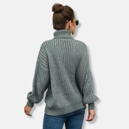 Isabella Oversized Turtleneck Sweater | Cable Knit Sweater