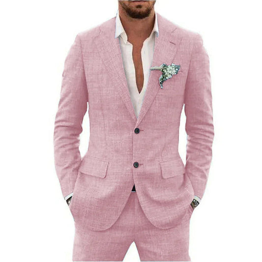 Men's Blazer – Slim Fit – Two-Button Closure – Breathable Blend Fabric