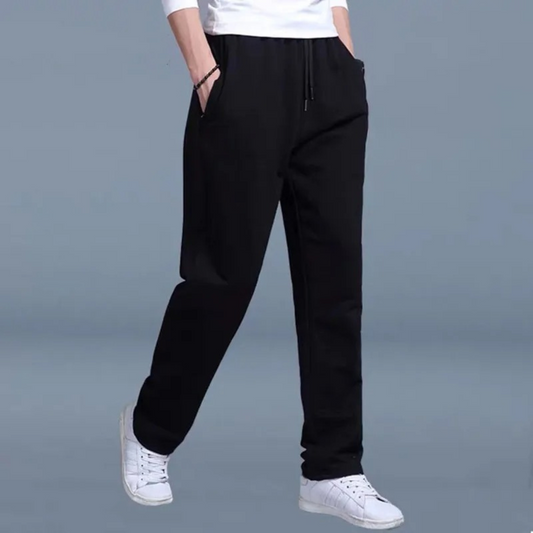 Men's Trousers Jogger – Cotton Blend – Relaxed Fit – Full Length – Drawstring Waist