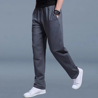 Men's Trousers Jogger – Cotton Blend – Relaxed Fit – Full Length – Drawstring Waist