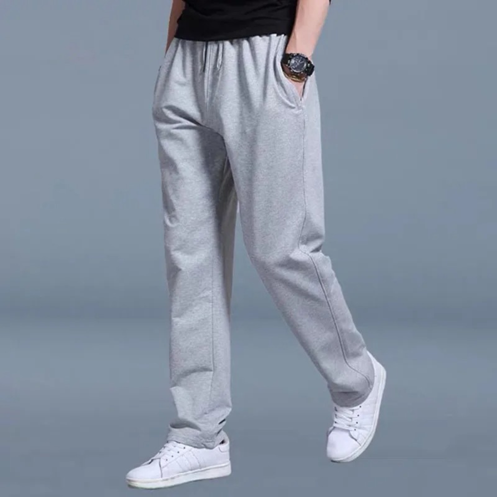 Men's Trousers Jogger – Cotton Blend – Relaxed Fit – Full Length – Drawstring Waist