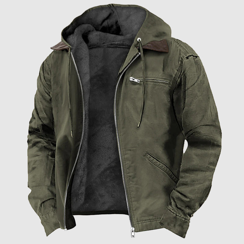 Rory Relaxed Fit Hooded Jacket | Fleece Lined Hooded Jacket