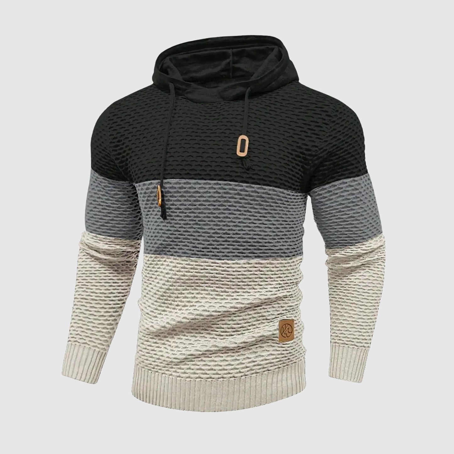 Niccolò Regular Fit Hoodie | Striped Long Sleeve Hoodie