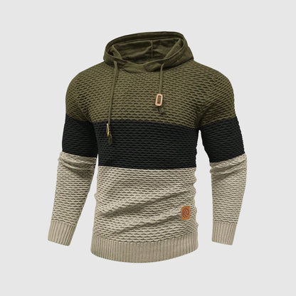 Niccolò Regular Fit Hoodie | Striped Long Sleeve Hoodie