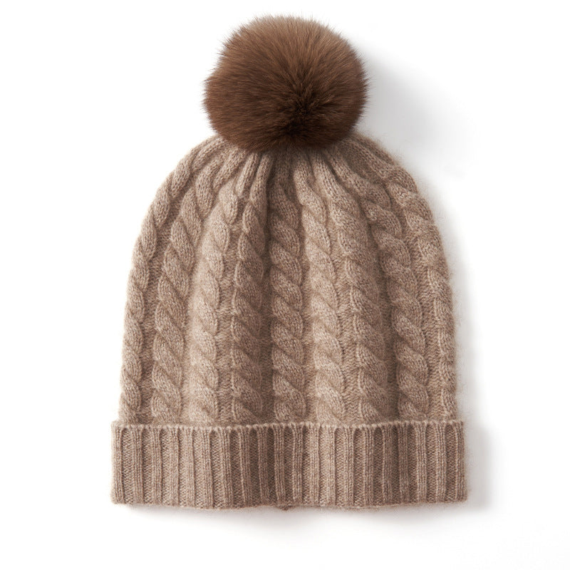 Elizabeth Pom Beanie | Knit Winter Hat