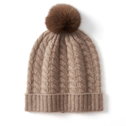 Elizabeth Pom Beanie | Knit Winter Hat