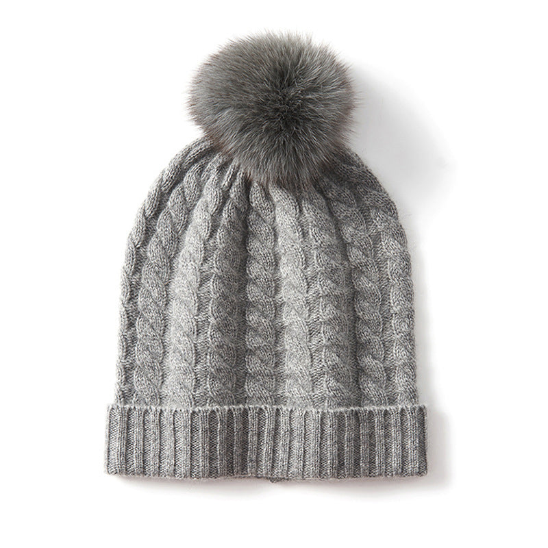 Elizabeth Pom Beanie | Knit Winter Hat