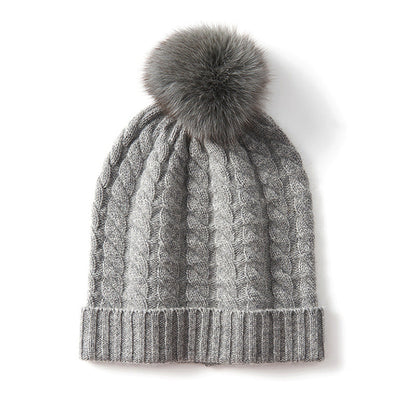 Elizabeth Pom Beanie | Knit Winter Hat