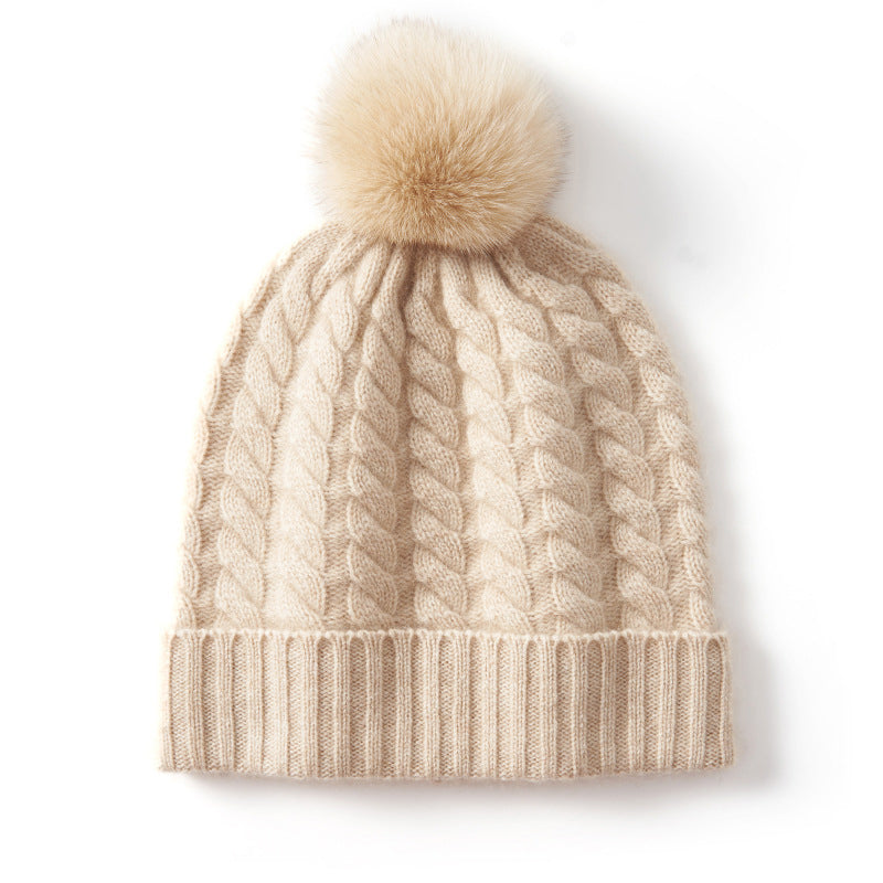 Elizabeth Pom Beanie | Knit Winter Hat