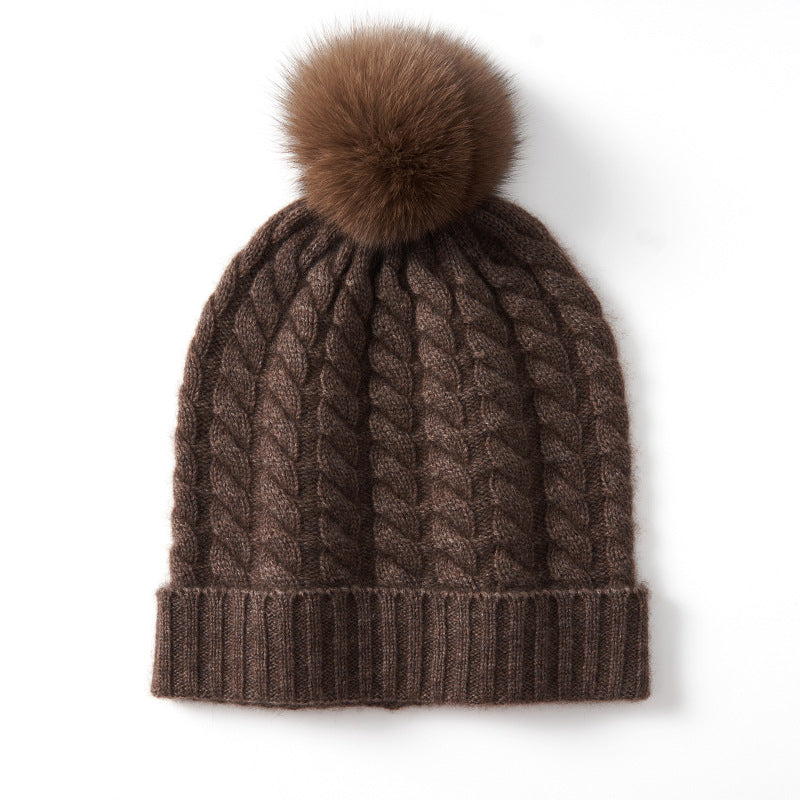Elizabeth Pom Beanie | Knit Winter Hat
