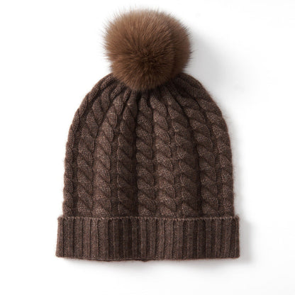 Elizabeth Pom Beanie | Knit Winter Hat