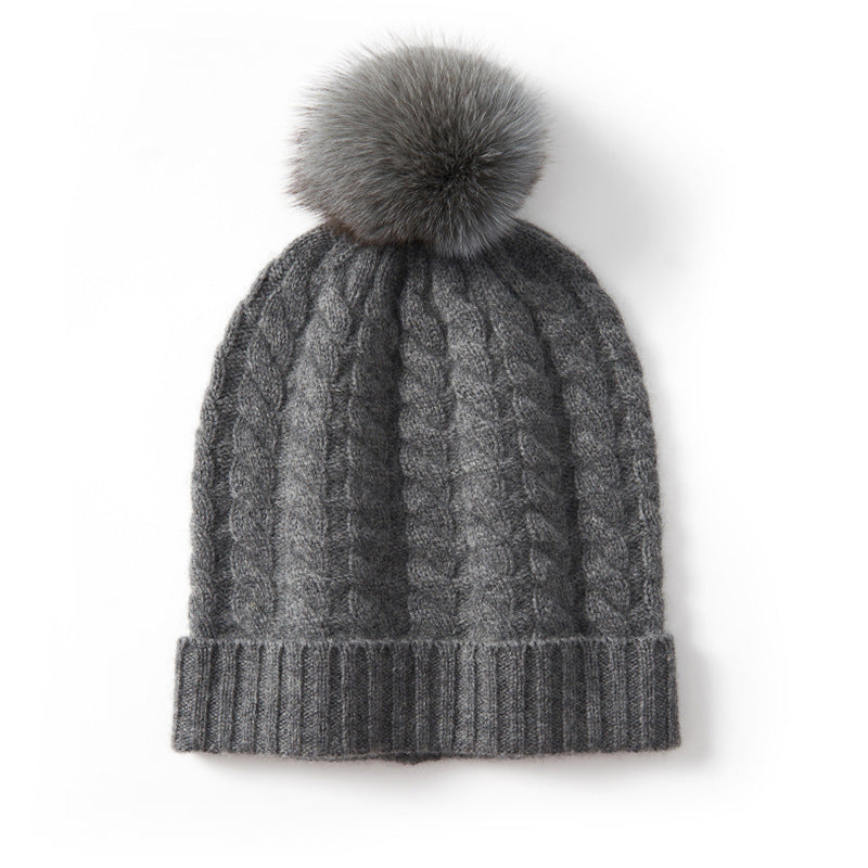 Elizabeth Pom Beanie | Knit Winter Hat