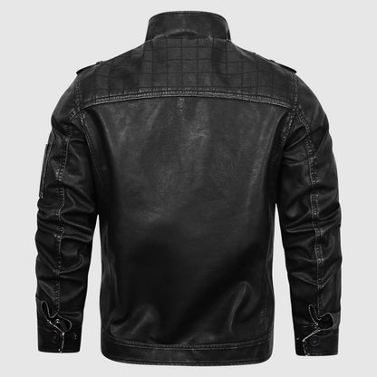 Louie Regular Fit Biker Jacket | Zip Front Biker Jacket