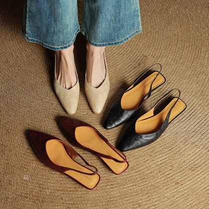 Caterina Pointed Toe Slingback Flats | Slingback Flats