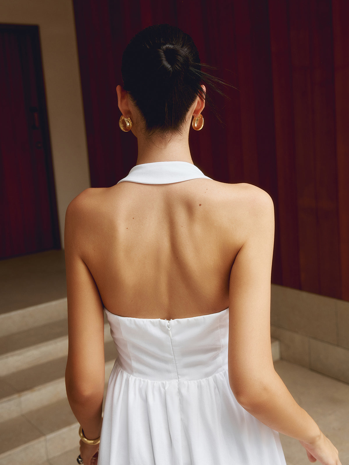 Dress for Women – Maxi Dress – A-line Cut – Halterneck – Light and Airy Fabric