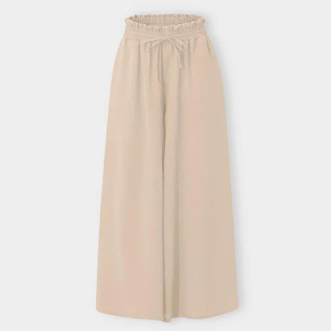 Women's Maxi Skirt - A-line Fit - Elastic Waist with Drawstring - With Pockets