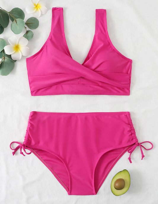 Women's Bikini Set – Wrap Top – Adjustable Drawstring – Breathable Stretch Fabric
