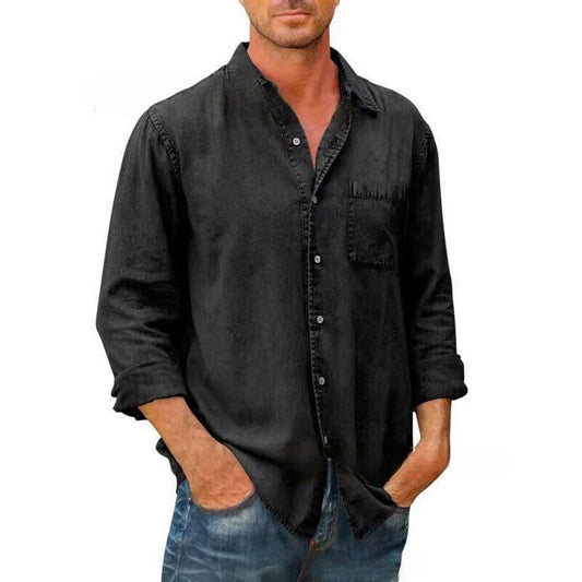 Men's Shirt – Relaxed Fit – Breathable Fabric – Button Closure – Chest Pocket
