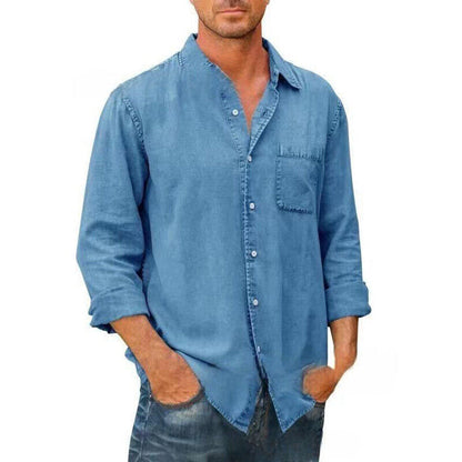 Men's Shirt – Relaxed Fit – Breathable Fabric – Button Closure – Chest Pocket