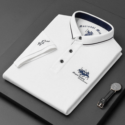 Men's Polo Shirt – Regular Fit – Soft Knit – Short-Sleeved – Embroidered Detailing