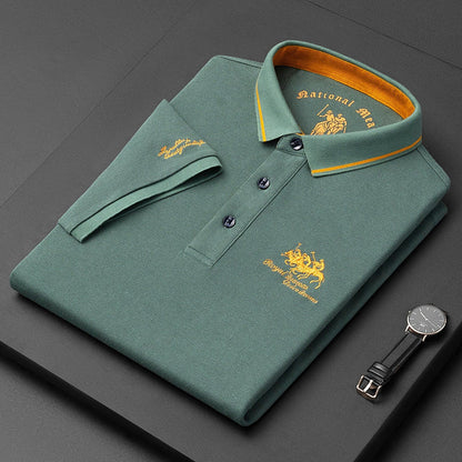 Men's Polo Shirt – Regular Fit – Soft Knit – Short-Sleeved – Embroidered Detailing