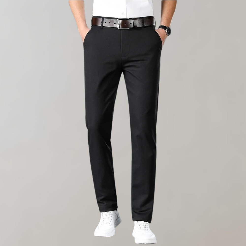Men's Chinos – Slim Fit – Cotton Blend – Flat Front – Business Casual Style