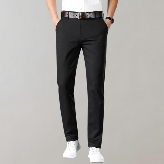 Men's Chinos – Slim Fit – Cotton Blend – Flat Front – Business Casual Style
