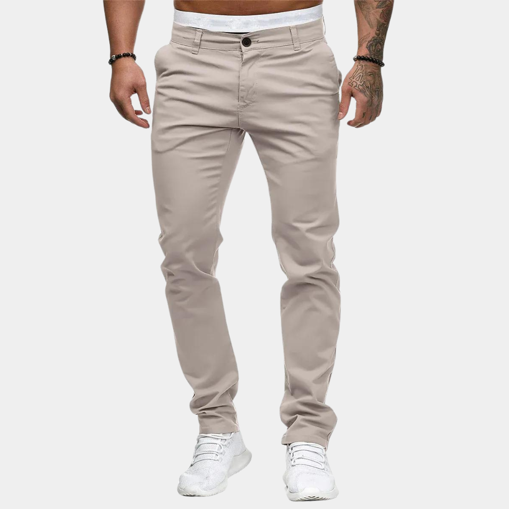 Men's Pants – Slim Fit – Soft Cotton – Full Length – Everyday Use