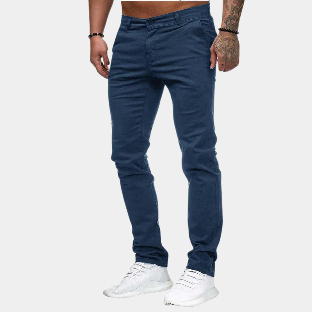 Men's Pants – Slim Fit – Soft Cotton – Full Length – Everyday Use