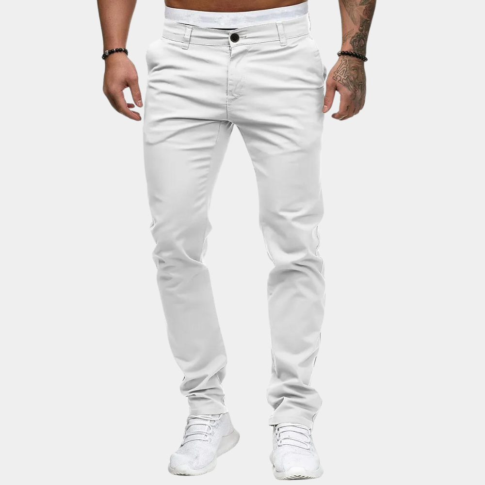 Men's Pants – Slim Fit – Soft Cotton – Full Length – Everyday Use