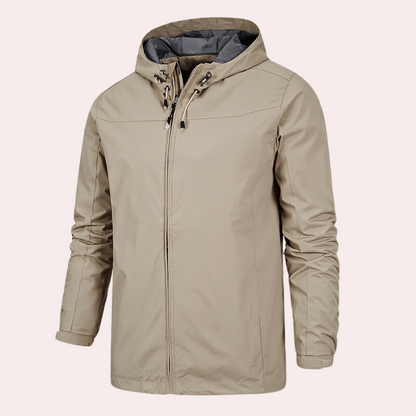 Men's Windbreaker – Lightweight – Regular Fit – Waterproof – With Hood and Zipper
