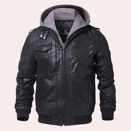 Men's Jacket with Hood – Structured Fit – Padded Lining – Zipper Pockets