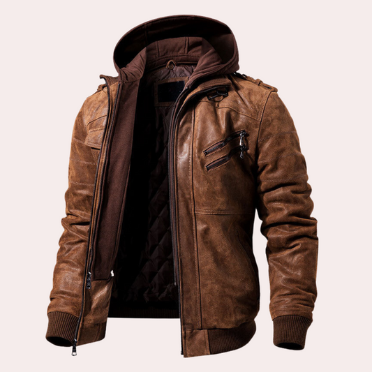 Men's Jacket with Hood – Structured Fit – Padded Lining – Zipper Pockets