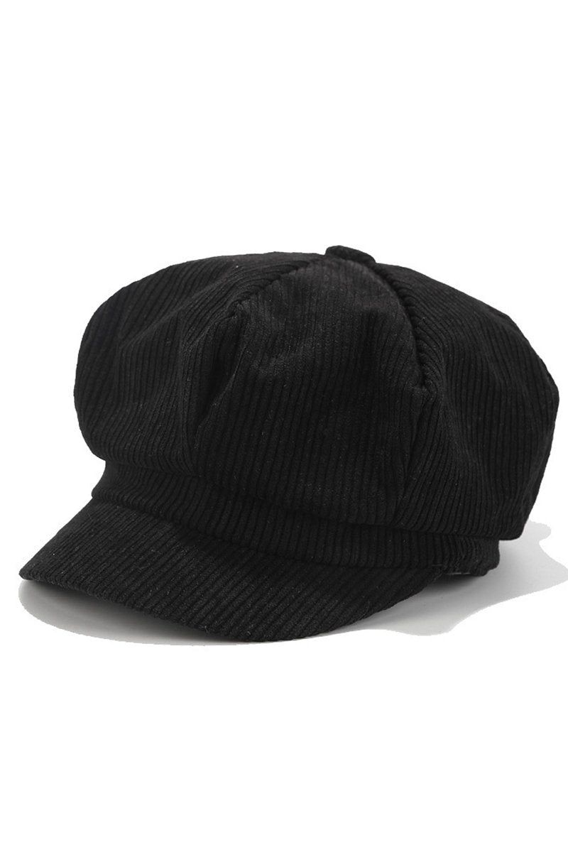 Sophie Short Brim Newsboy Hat  | Ribbed Texture Newsboy Hat