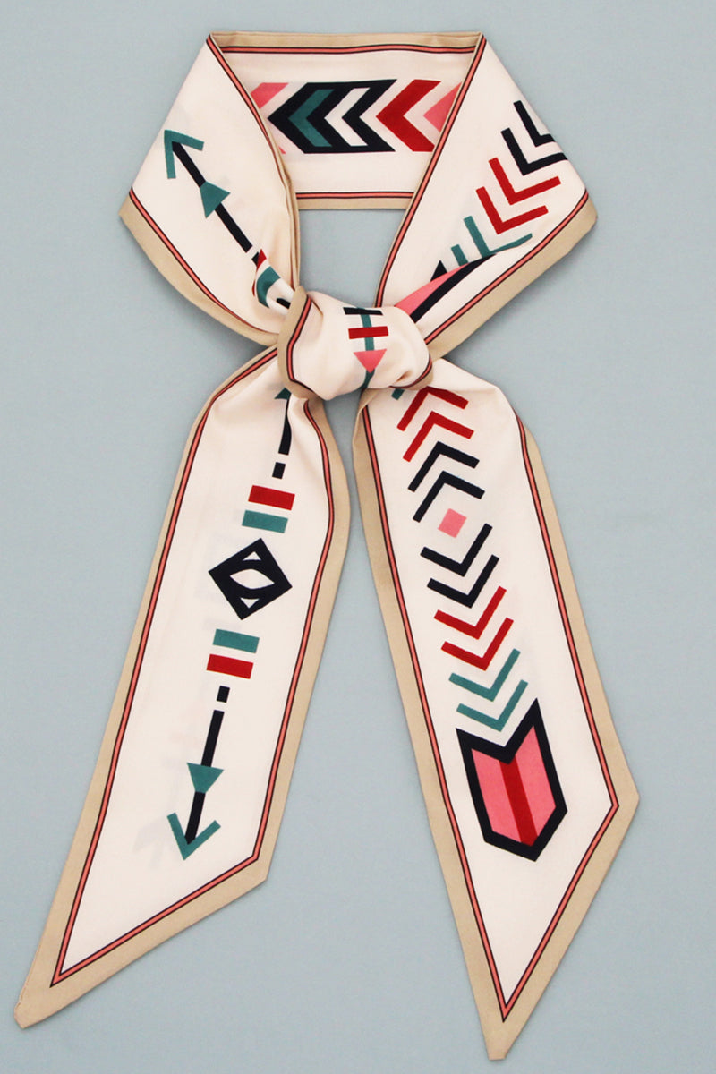 Laura Long Scarf | Floral Print, Contrasting Trim Scarf